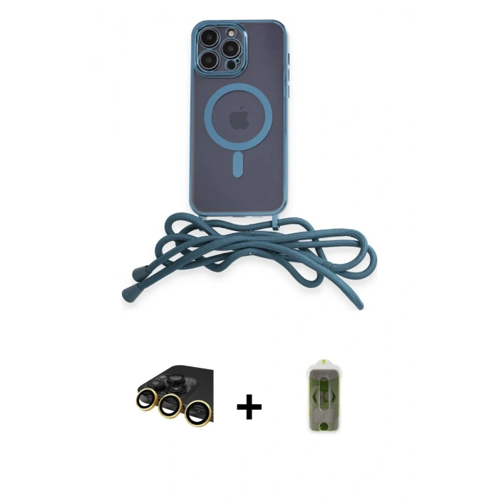 MARSİLYAN™- iPhone 14 Pro Kılıf Eksen Özel Seri - Siyah Joko Magic 5D Hayalet Cam + Raze Metal Kamera Lens - GD