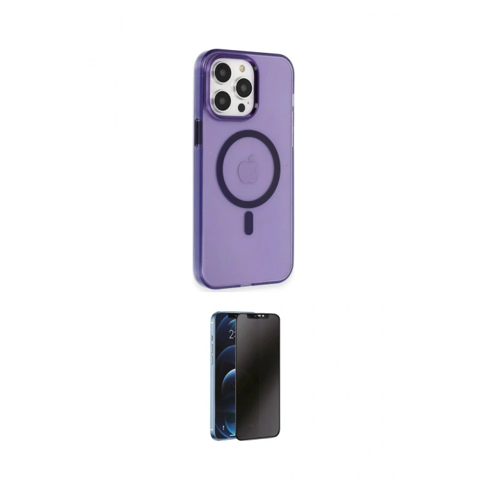MARSİLYAN™- iPhone 14 Pro Kılıf Kıvılcım Asil Özel Seri - Siyah 3D Antistatik Hayalet Cam Ekran Koruyucu