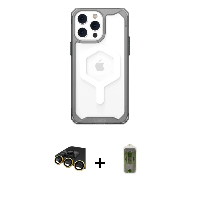 MARSİLYAN™- iPhone 14 Pro Kılıf Kutup Doku Prime - Siyah Joko Magic 5D Hayalet Cam + Raze Metal Kamera Lens - GD