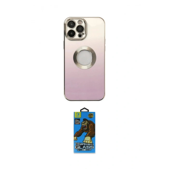 MARSİLYAN™- iPhone 14 Pro Kılıf Kutup Yansıma Özel Seri - Siyah 18D Cam Ekran Koruyucu