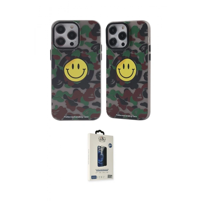 MARSİLYAN™- iPhone 14 Pro Kılıf Nova Doku Koleksiyonu - Siyah Bilvis Hayalet Cam Ekran Koruyucu