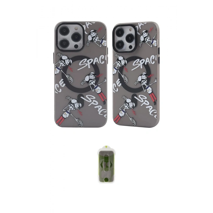 MARSİLYAN™- iPhone 14 Pro Kılıf Nova Doku Koleksiyonu - Siyah Joko Magic 5D Hayalet Cam