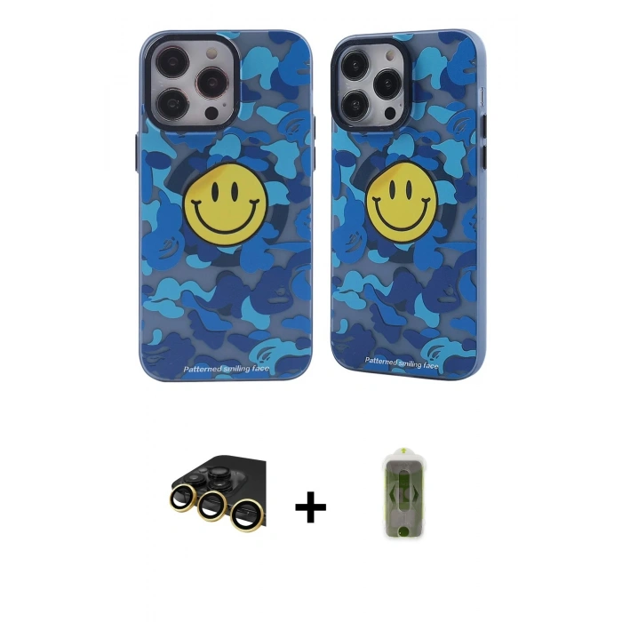MARSİLYAN™- iPhone 14 Pro Kılıf Nova Doku Koleksiyonu - Siyah Joko Magic 5D Hayalet Cam + Raze Metal Kamera Lens - GD