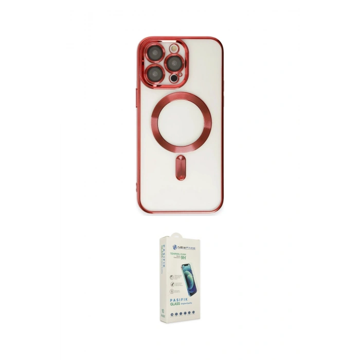 MARSİLYAN™- iPhone 14 Pro Kılıf Nova Işık Özel Seri - Şeffaf Pasifik Cam Ekran Koruyucu