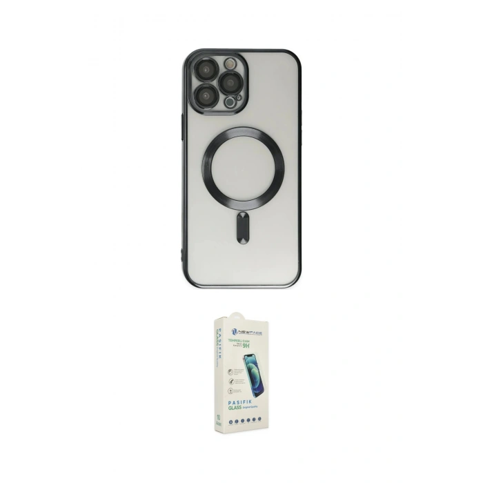 MARSİLYAN™- iPhone 14 Pro Kılıf Nova Işık Özel Seri - Şeffaf Pasifik Cam Ekran Koruyucu
