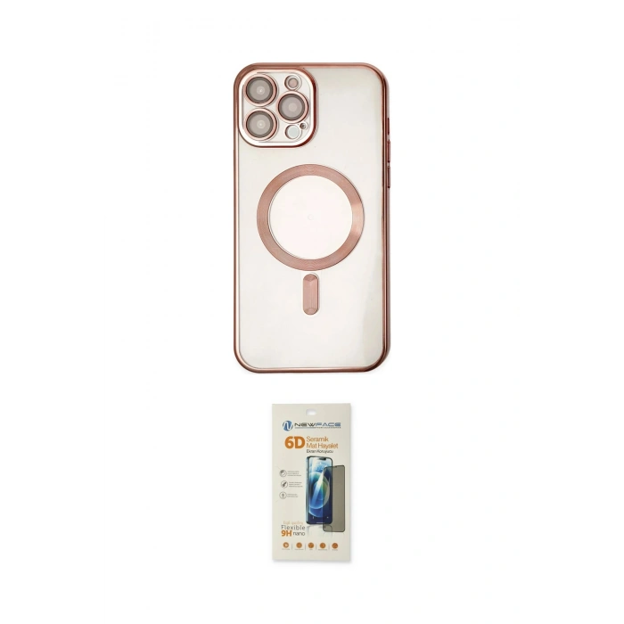MARSİLYAN™- iPhone 14 Pro Kılıf Nova Işık Özel Seri - Siyah 6D Mat Seramik Hayalet Nano Ekran Koruyucu