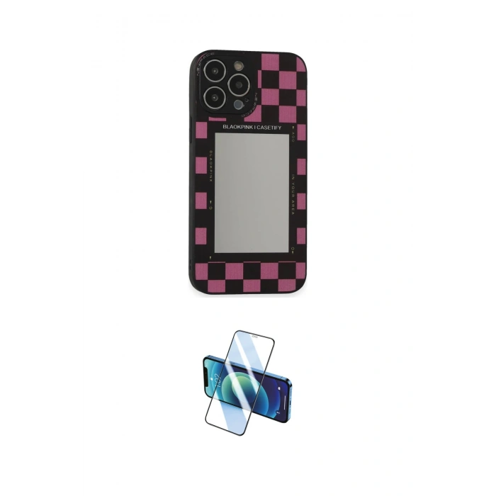 MARSİLYAN™- iPhone 14 Pro Kılıf Odak Klasik Serisi - Siyah 3D Antistatik Cam Ekran Koruyucu