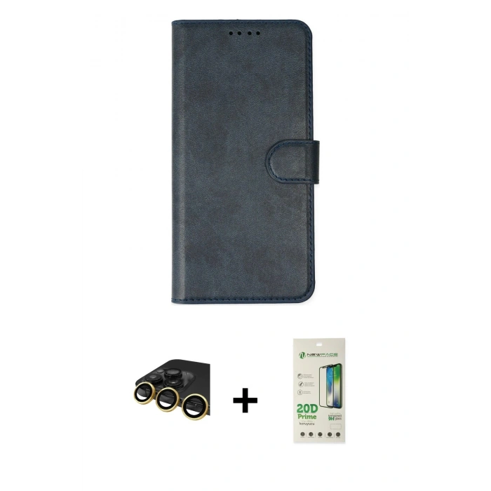 MARSİLYAN™- iPhone 14 Pro Kılıf Siluet Işık Serisi - Siyah 20D Premium Cam Ekran Koruyucu + Raze Metal Kamera Lens - GD