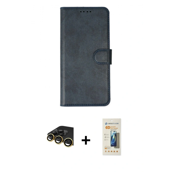 MARSİLYAN™- iPhone 14 Pro Kılıf Siluet Işık Serisi - Siyah 6D Mat Seramik Hayalet Nano Ekran Koruyucu + Raze Metal Kamera Lens - GD