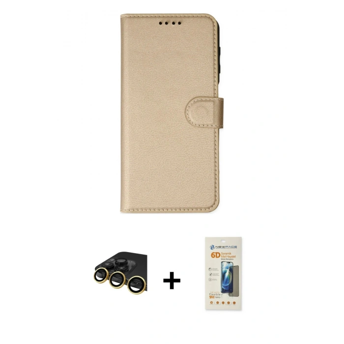 MARSİLYAN™- iPhone 14 Pro Kılıf Siluet Işık Serisi - Siyah 6D Mat Seramik Hayalet Nano Ekran Koruyucu + Raze Metal Kamera Lens - GD