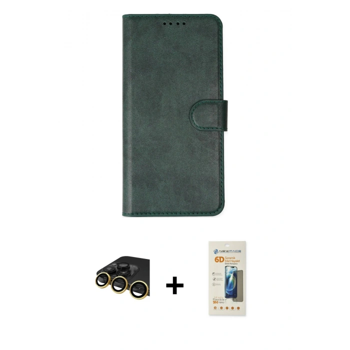 MARSİLYAN™- iPhone 14 Pro Kılıf Siluet Işık Serisi - Siyah 6D Mat Seramik Hayalet Nano Ekran Koruyucu + Raze Metal Kamera Lens - GD