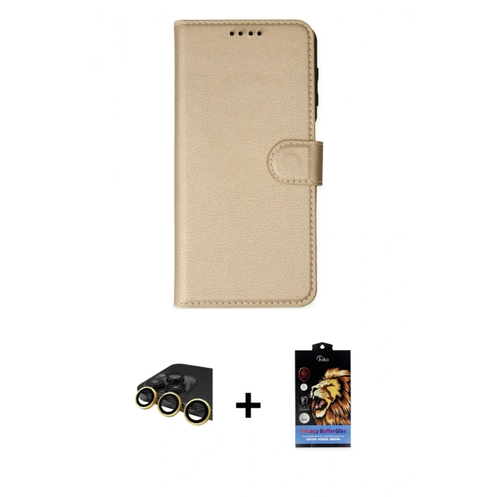 MARSİLYAN™- iPhone 14 Pro Kılıf Siluet Işık Serisi - Siyah Buffer Hayalet Cam Ekran Koruyucu + Raze Metal Kamera Lens - GD