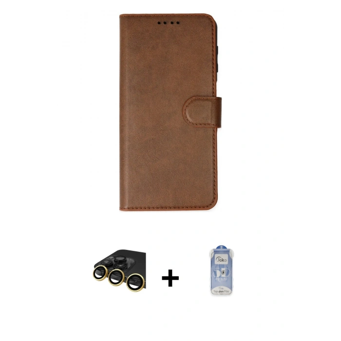 MARSİLYAN™- iPhone 14 Pro Kılıf Siluet Işık Serisi - Siyah Joko Magic 5D Cam + Raze Metal Kamera Lens - GD