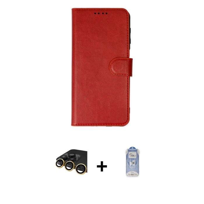 MARSİLYAN™- iPhone 14 Pro Kılıf Siluet Işık Serisi - Siyah Joko Magic 5D Cam + Raze Metal Kamera Lens - GD