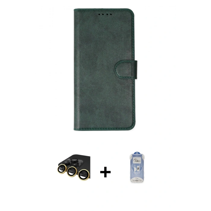 MARSİLYAN™- iPhone 14 Pro Kılıf Siluet Işık Serisi - Siyah Joko Magic 5D Cam + Raze Metal Kamera Lens - GD