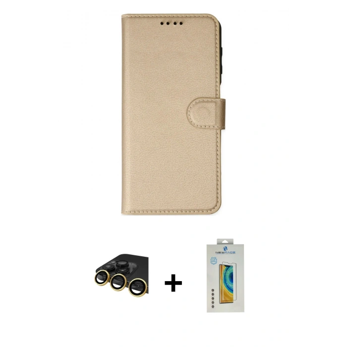 MARSİLYAN™- iPhone 14 Pro Kılıf Siluet Işık Serisi - Siyah Polymer Nano Ekran Koruyucu + Raze Metal Kamera Lens - GD