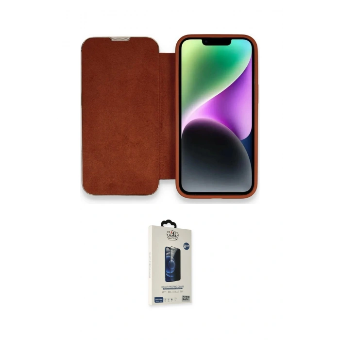 MARSİLYAN™- iPhone 14 Pro Kılıf Siluet Minimal Serisi - Siyah Bilvis Hayalet Cam Ekran Koruyucu