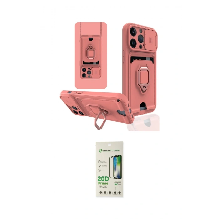 MARSİLYAN™- iPhone 14 Pro Kılıf Vadi Form Prime - Siyah 20D Premium Cam Ekran Koruyucu
