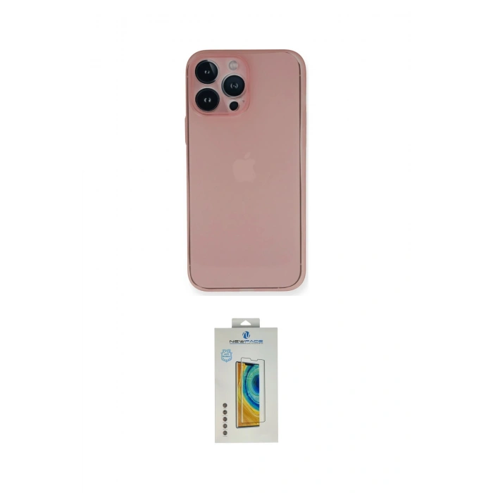 MARSİLYAN™- iPhone 14 Pro Kılıf Yadigar Yansıma Serisi - Siyah Polymer Nano Ekran Koruyucu
