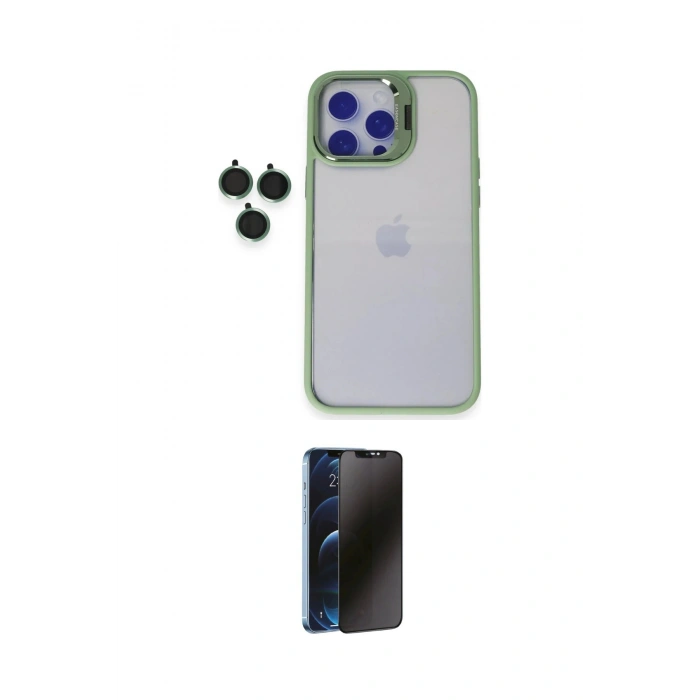 MARSİLYAN™- iPhone 14 Pro Kılıf Yankı Asil Serisi - Siyah 3D Antistatik Hayalet Cam Ekran Koruyucu