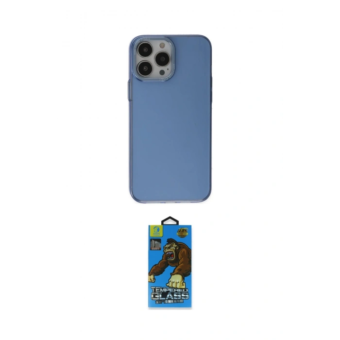 MARSİLYAN™- iPhone 14 Pro Kılıf Zirve Doku Koleksiyonu - Siyah 18D Cam Ekran Koruyucu