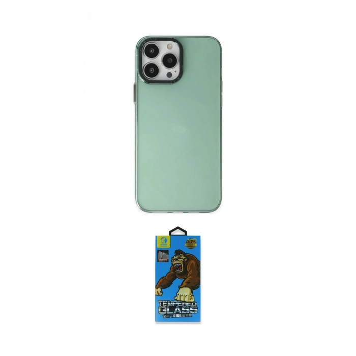 MARSİLYAN™- iPhone 14 Pro Kılıf Zirve Doku Koleksiyonu - Siyah 18D Cam Ekran Koruyucu