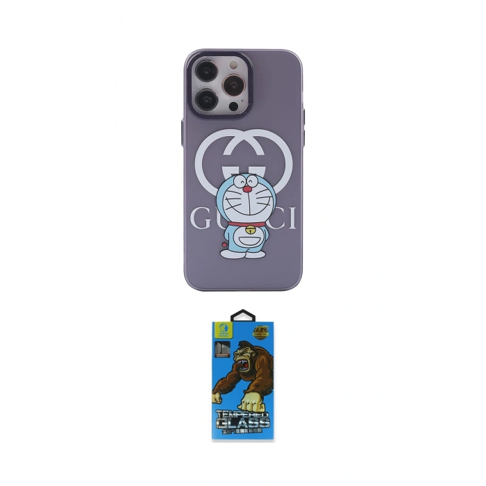 MARSİLYAN™- iPhone 14 Pro Kılıf Zirve Form Özel Seri - Siyah 18D Cam Ekran Koruyucu