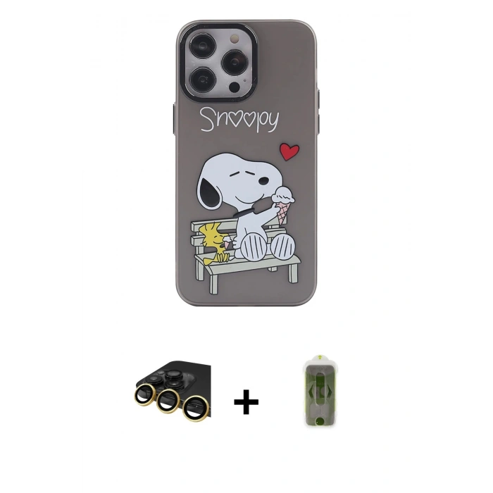 MARSİLYAN™- iPhone 14 Pro Kılıf Zirve Form Özel Seri - Siyah Joko Magic 5D Hayalet Cam + Raze Metal Kamera Lens - GD