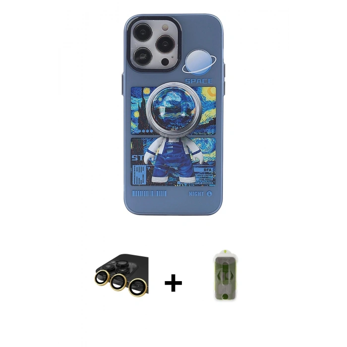 MARSİLYAN™- iPhone 14 Pro Kılıf Zirve Form Özel Seri - Siyah Joko Magic 5D Hayalet Cam + Raze Metal Kamera Lens - GD
