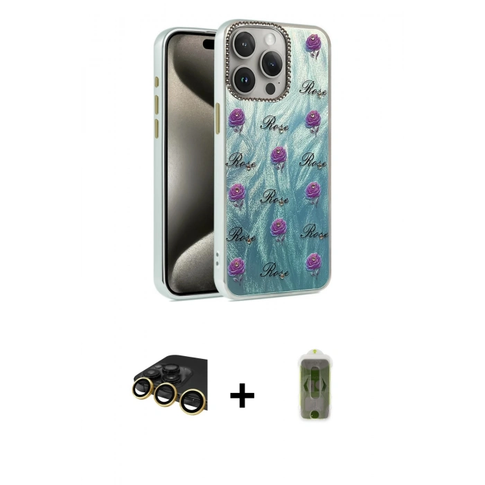 MARSİLYAN™- iPhone 14 Pro Kılıf Zirve Modern Prime - Siyah Joko Magic 5D Hayalet Cam + Raze Metal Kamera Lens - GD