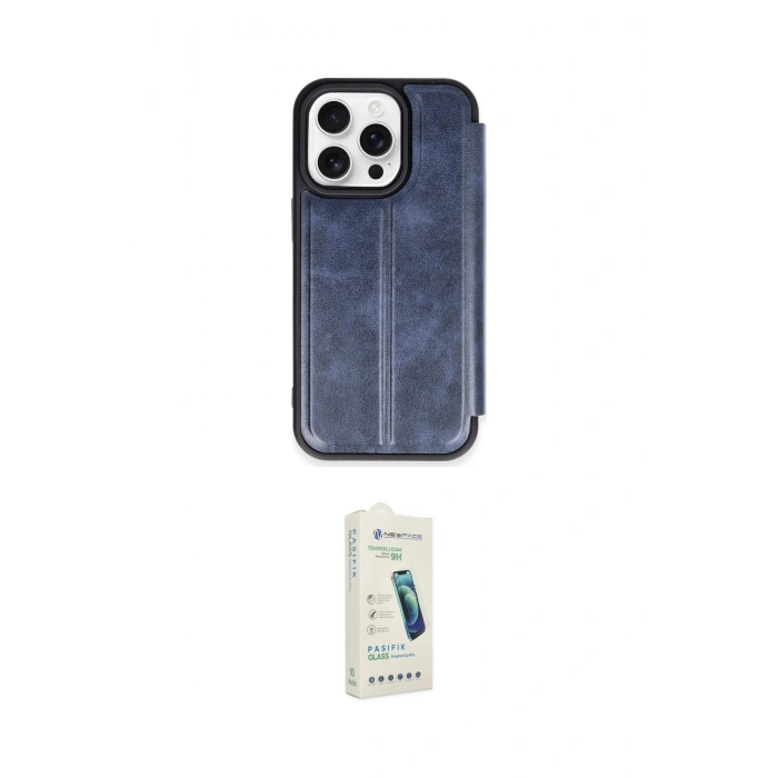 MARSİLYAN™- iPhone 14 Pro Kılıf Zirve Yansıma Serisi - Şeffaf Pasifik Cam Ekran Koruyucu