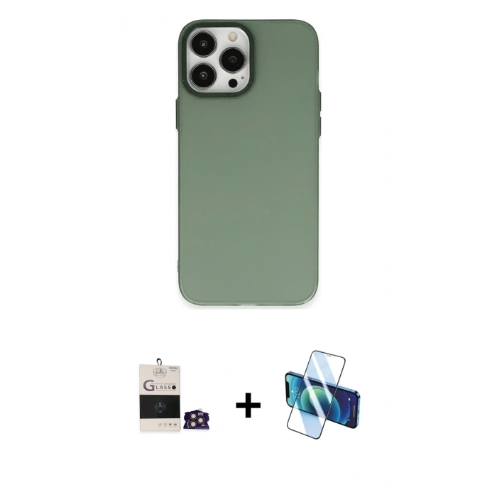 MARSİLYAN™- iPhone 14 Pro Max Kılıf Ahenk Çizgi Prime - Siyah 3D Antistatik Cam Ekran Koruyucu + Bilvis Titan Kamera Lens - GD