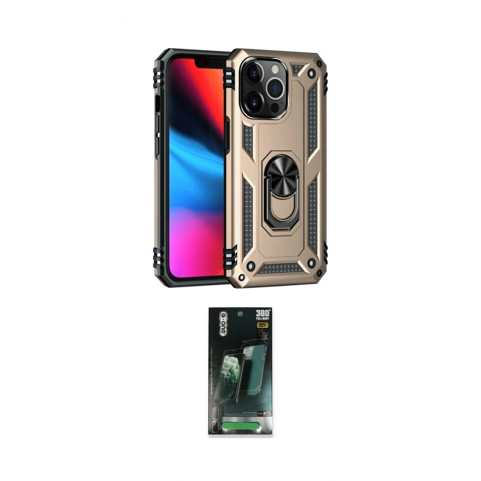 MARSİLYAN™- iPhone 14 Pro Max Kılıf Ahenk Klasik Koleksiyonu - Şeffaf 360 Full Body Arka Koruyucu
