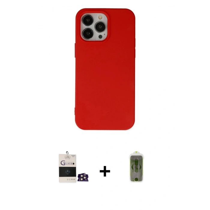 MARSİLYAN™- iPhone 14 Pro Max Kılıf Ahenk Serisi - Siyah Joko Magic 5D Hayalet Cam + Bilvis Titan Kamera Lens - GD