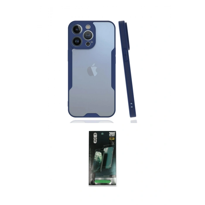 MARSİLYAN™- iPhone 14 Pro Max Kılıf Atlas Asil Serisi - Şeffaf 360 Full Body Arka Koruyucu