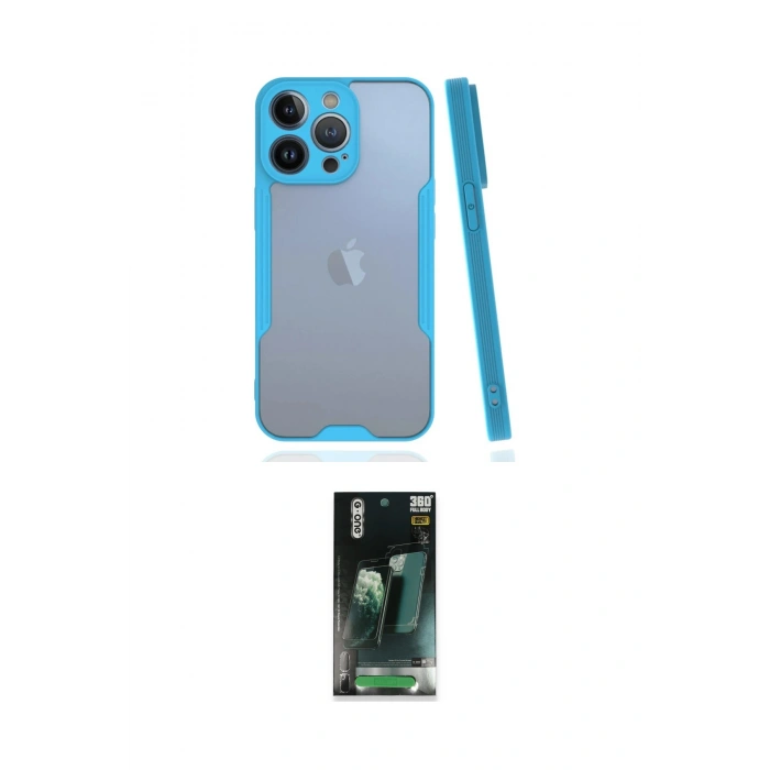 MARSİLYAN™- iPhone 14 Pro Max Kılıf Atlas Asil Serisi - Şeffaf 360 Full Body Arka Koruyucu