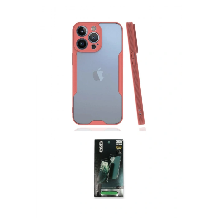 MARSİLYAN™- iPhone 14 Pro Max Kılıf Atlas Asil Serisi - Şeffaf 360 Full Body Arka Koruyucu