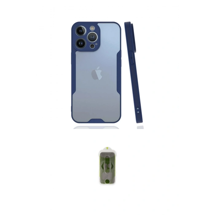 MARSİLYAN™- iPhone 14 Pro Max Kılıf Atlas Asil Serisi - Siyah Joko Magic 5D Hayalet Cam