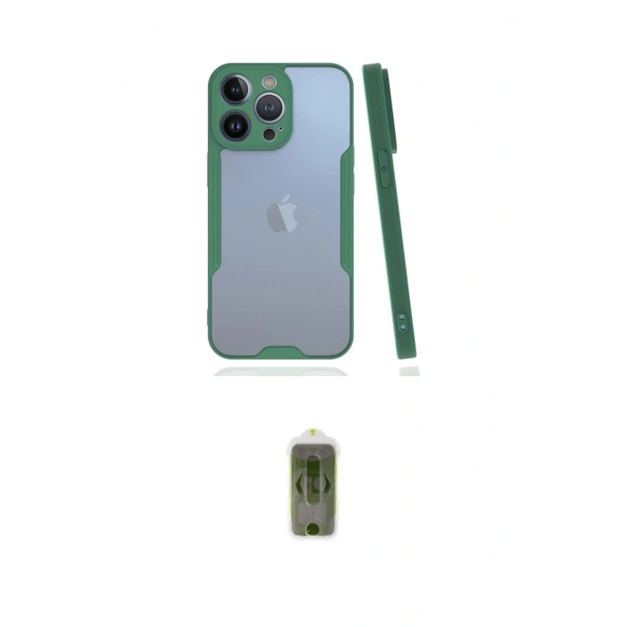 MARSİLYAN™- iPhone 14 Pro Max Kılıf Atlas Asil Serisi - Siyah Joko Magic 5D Hayalet Cam