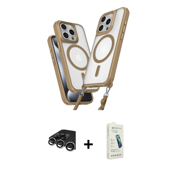 MARSİLYAN™- iPhone 14 Pro Max Kılıf Atlas Doku Koleksiyonu - Şeffaf Pasifik Cam Ekran Koruyucu + Raze Metal Kamera Lens - GS