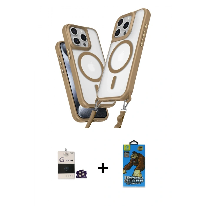 MARSİLYAN™- iPhone 14 Pro Max Kılıf Atlas Doku Koleksiyonu - Siyah 18D Cam Ekran Koruyucu + Bilvis Titan Kamera Lens - GD
