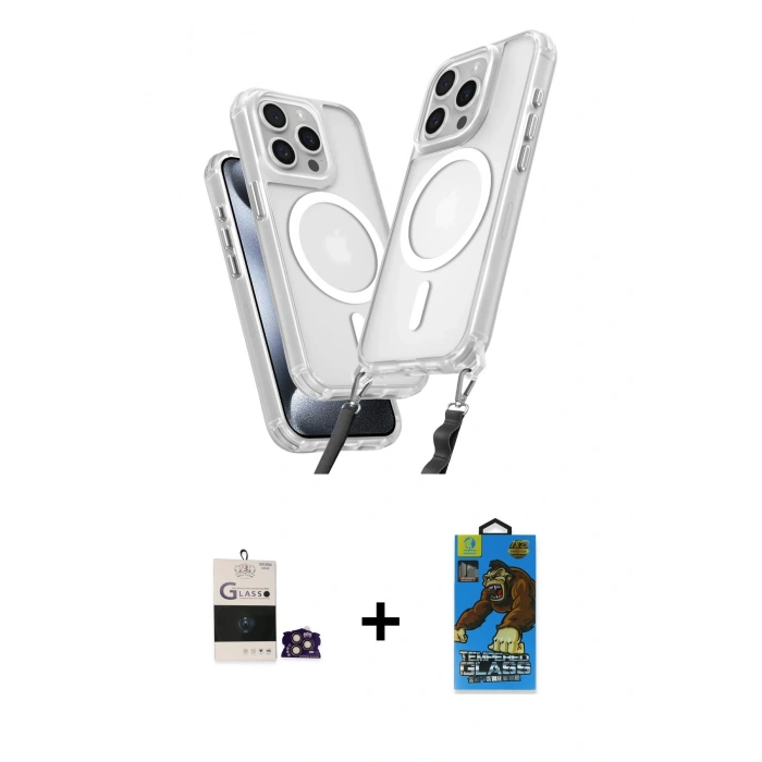 MARSİLYAN™- iPhone 14 Pro Max Kılıf Atlas Doku Koleksiyonu - Siyah 18D Cam Ekran Koruyucu + Bilvis Titan Kamera Lens - GD