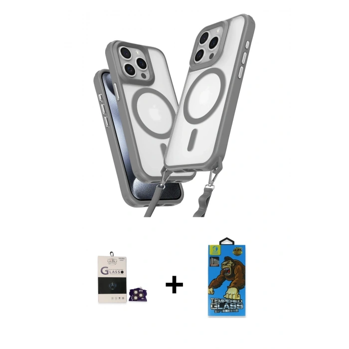 MARSİLYAN™- iPhone 14 Pro Max Kılıf Atlas Doku Koleksiyonu - Siyah 18D Cam Ekran Koruyucu + Bilvis Titan Kamera Lens - GD