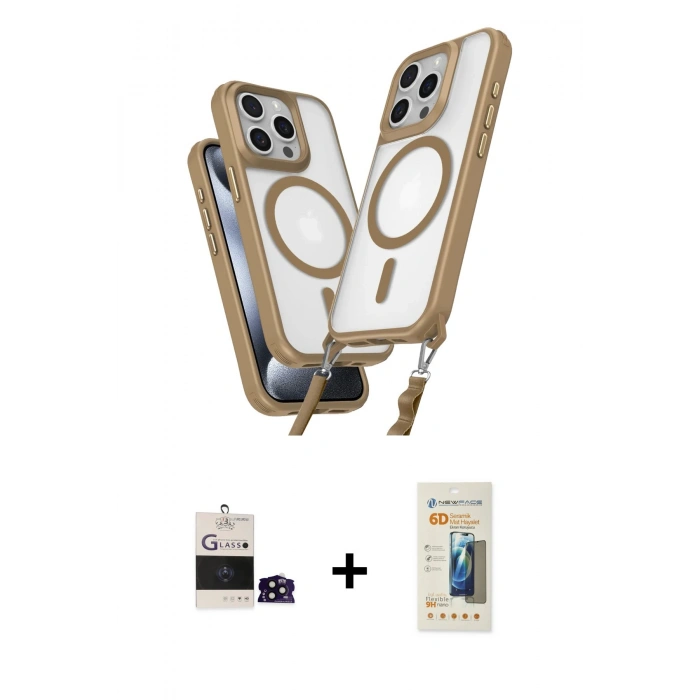 MARSİLYAN™- iPhone 14 Pro Max Kılıf Atlas Doku Koleksiyonu - Siyah 6D Mat Seramik Hayalet Nano Ekran Koruyucu + Bilvis Titan Kamera Lens - SH