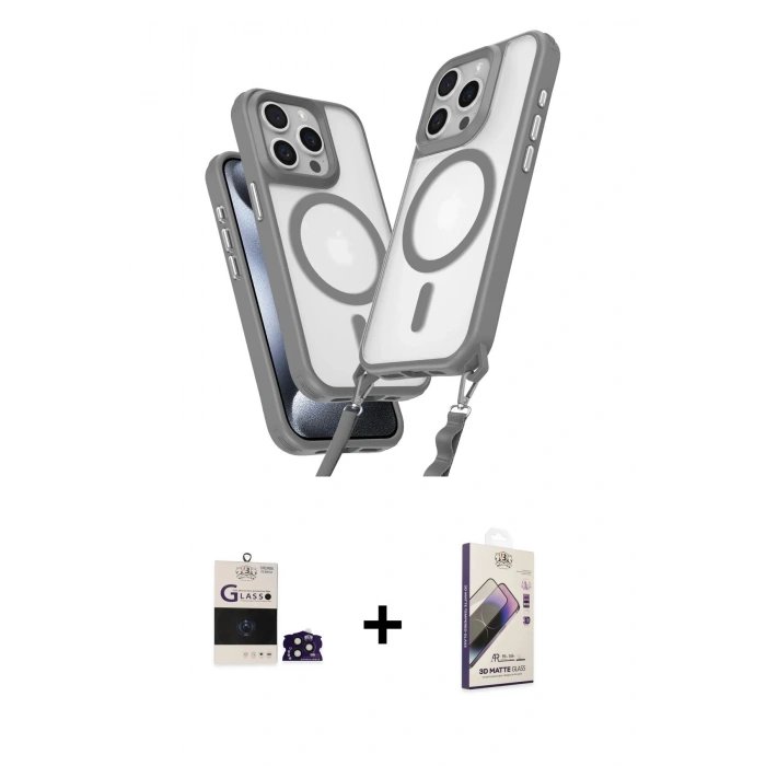 MARSİLYAN™- iPhone 14 Pro Max Kılıf Atlas Doku Koleksiyonu - Siyah Bilvis 3D Mat Cam Ekran Koruyucu + Bilvis Titan Kamera Lens - DNMR