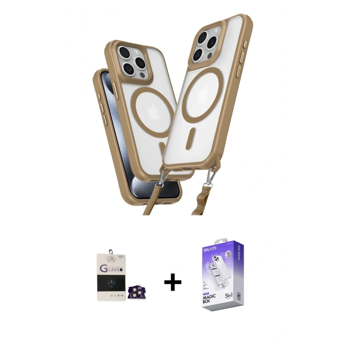 MARSİLYAN™- iPhone 14 Pro Max Kılıf Atlas Doku Koleksiyonu - Siyah Bilvis 5in1 3D Magic Cam Ekran Koruyucu + Bilvis Titan Kamera Lens - GD