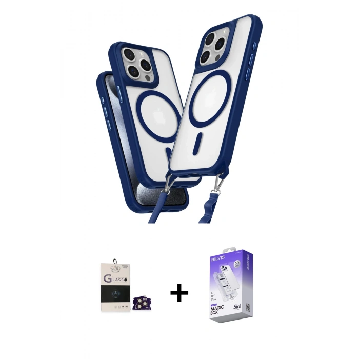 MARSİLYAN™- iPhone 14 Pro Max Kılıf Atlas Doku Koleksiyonu - Siyah Bilvis 5in1 3D Magic Cam Ekran Koruyucu + Bilvis Titan Kamera Lens - GD