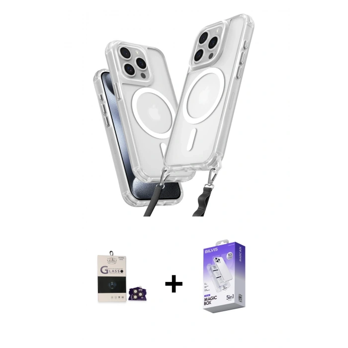 MARSİLYAN™- iPhone 14 Pro Max Kılıf Atlas Doku Koleksiyonu - Siyah Bilvis 5in1 3D Magic Cam Ekran Koruyucu + Bilvis Titan Kamera Lens - GD