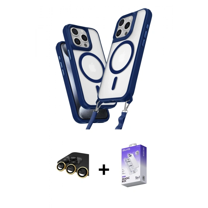 MARSİLYAN™- iPhone 14 Pro Max Kılıf Atlas Doku Koleksiyonu - Siyah Bilvis 5in1 3D Magic Cam Ekran Koruyucu + Raze Metal Kamera Lens - GD