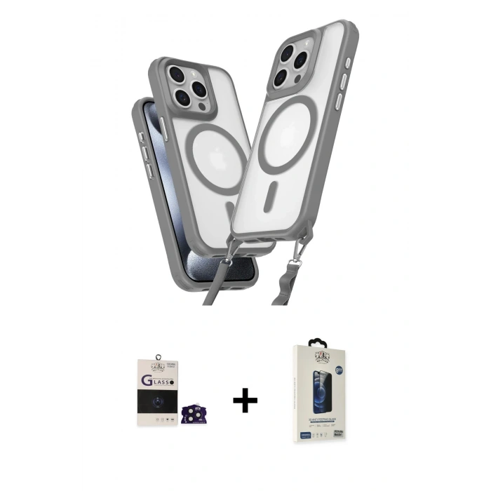 MARSİLYAN™- iPhone 14 Pro Max Kılıf Atlas Doku Koleksiyonu - Siyah Bilvis Hayalet Cam Ekran Koruyucu + Bilvis Titan Kamera Lens - DNMR